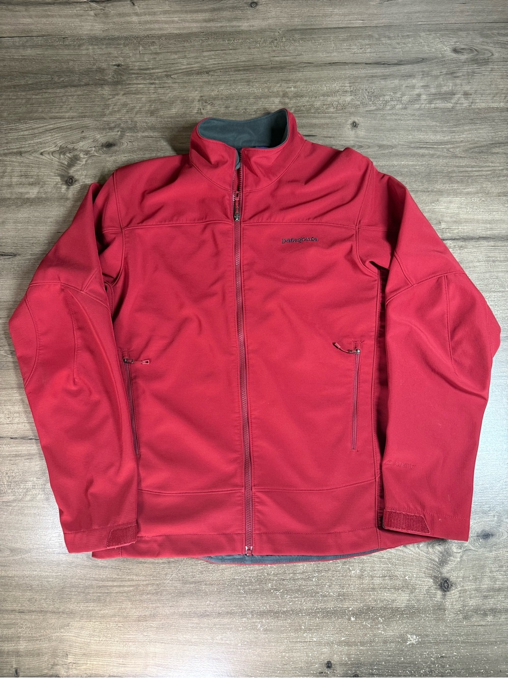 Patagonia Adze Jacket Mens L Red Polartec Windbloc Softshell 83390 FA13